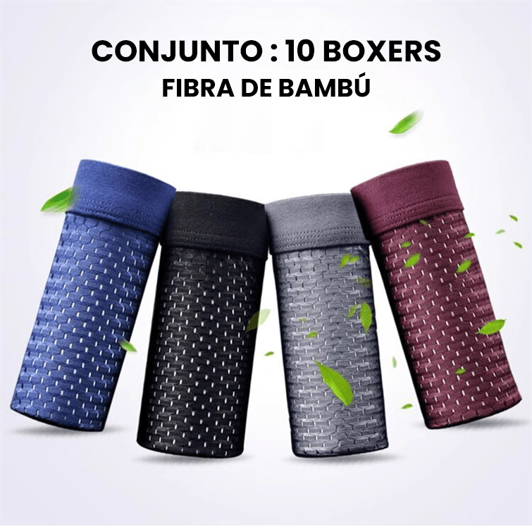 Conjunto de 10 Boxeadores de Fibra de Bambú BOXEO - ¡Compre 5 y obtenga 10!
